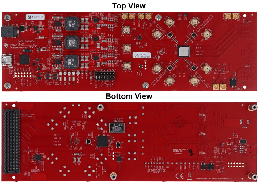 Mechanical Drawing - Texas Instruments ADC12QJ1600EVM ADC Evaluation Module (EVM)