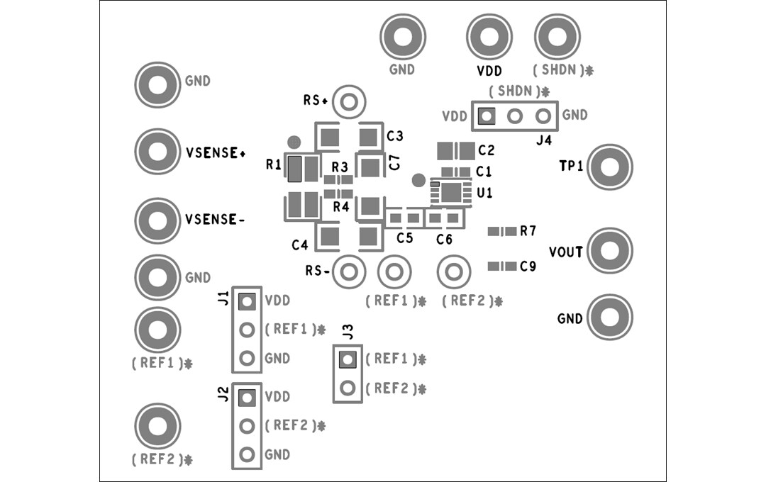 Mechanical Drawing - Analog Devices Inc. MAX49921 Evaluation Kit (MAX49921EVKIT)