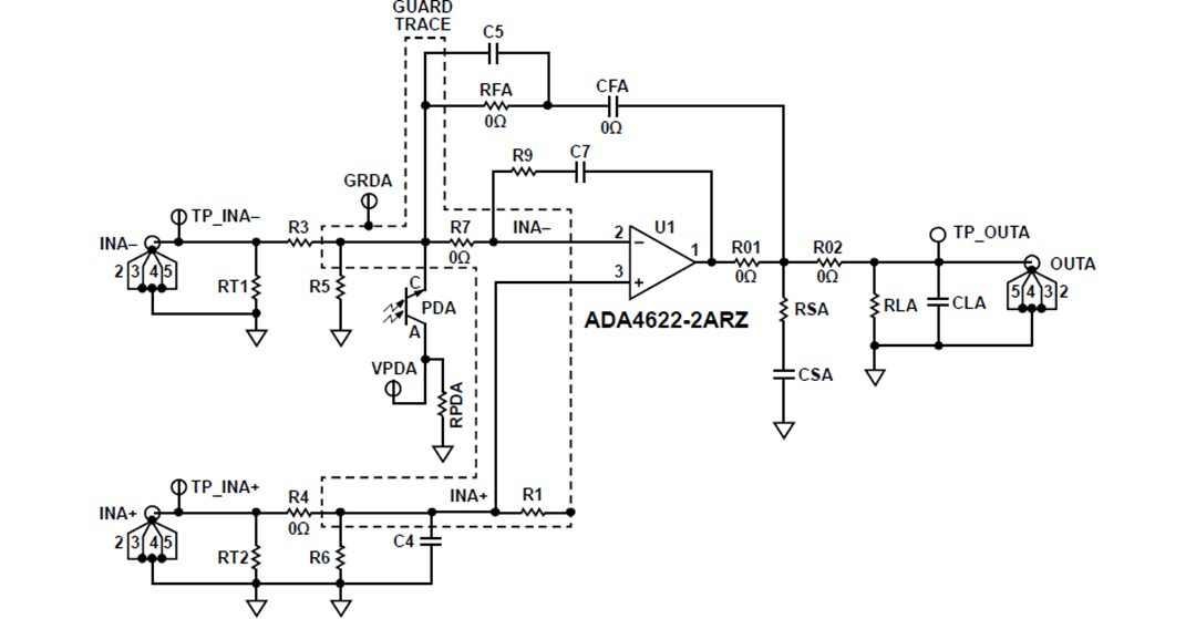 Schematic - Analog Devices Inc. EVAL-ADA4622-2 Evaluation Board