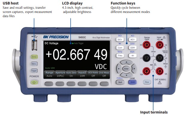 Infographic - B&K Precision 5490C Digital Bench Multimeters