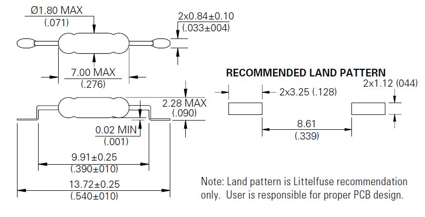 Chart - Littelfuse MISM-7 7mm Surface Mount Reed Switches