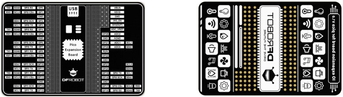 Mechanical Drawing - DFRobot DFR0836 IO Expansion Board for Raspberry Pi Pico