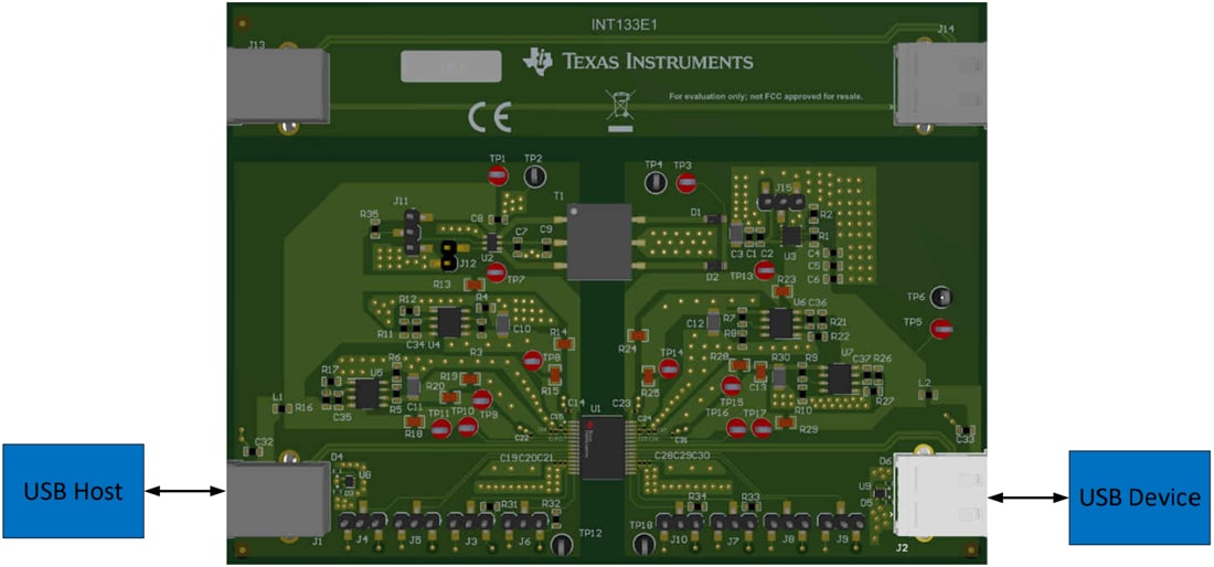 機械製圖 - Texas Instruments ISOUSB211DPEVM中繼器評估模組
