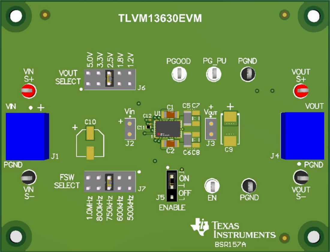 機械製圖 - Texas Instruments TLVM13630EVM評估板 (EVM)