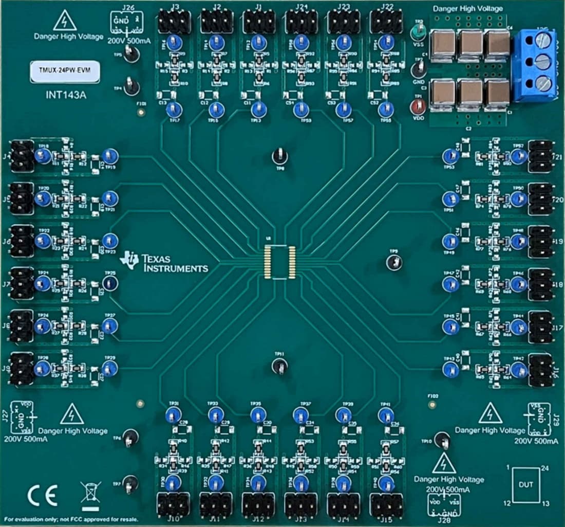 Mechanical Drawing - Texas Instruments TMUX-24PW-EVM Analog Switch Evaluation Module