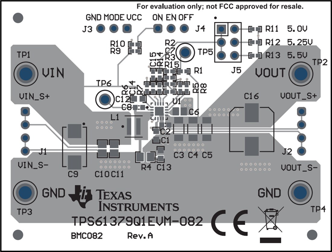 Mechanical Drawing - Texas Instruments TPS61379Q1EVM-082 Converter Evaluation Module
