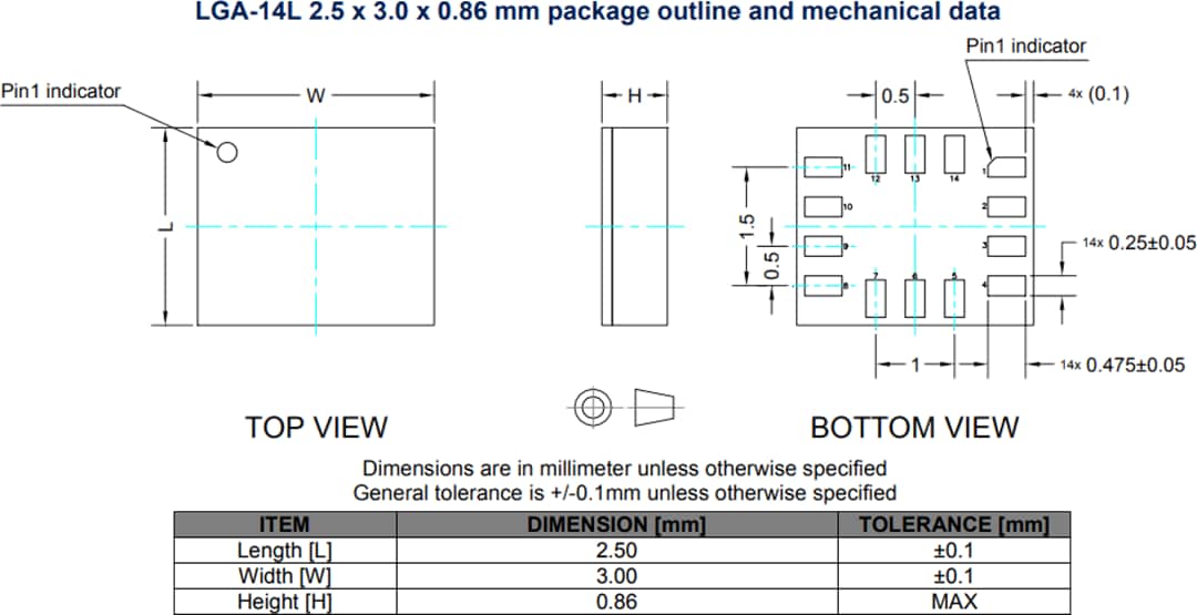 STMicroelectronics LSM6DSO32XTR iNEMO慣性模組