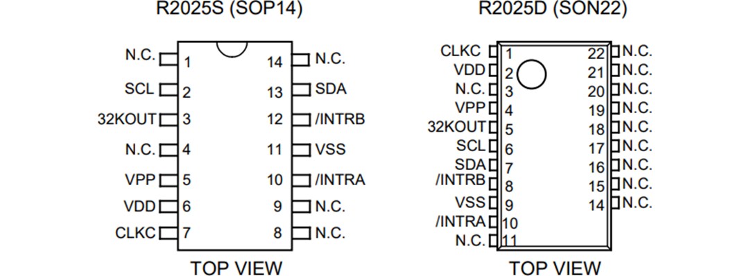 Mechanical Drawing - Nisshinbo R2025 I2C-Bus Real-Time Clock Module