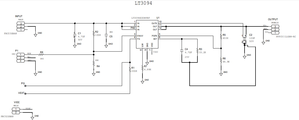 Schematic - Analog Devices Inc. SCP-LT3094-EVALZ Evaluation Board