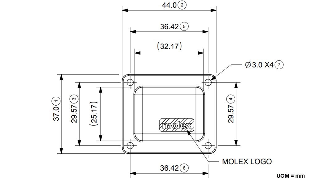 機械製圖 - Molex 金屬表面Wi-Fi天線