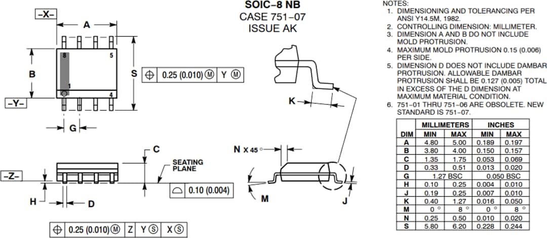 機械製圖 - onsemi NCD57090與NCV57090 IGBT/MOSFET閘極驅動器