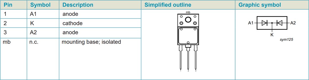 Mechanical Drawing - WeEn Semiconductors WNSC2D16650CJ & WNSC2D20650CJ SiC Schottky Diodes