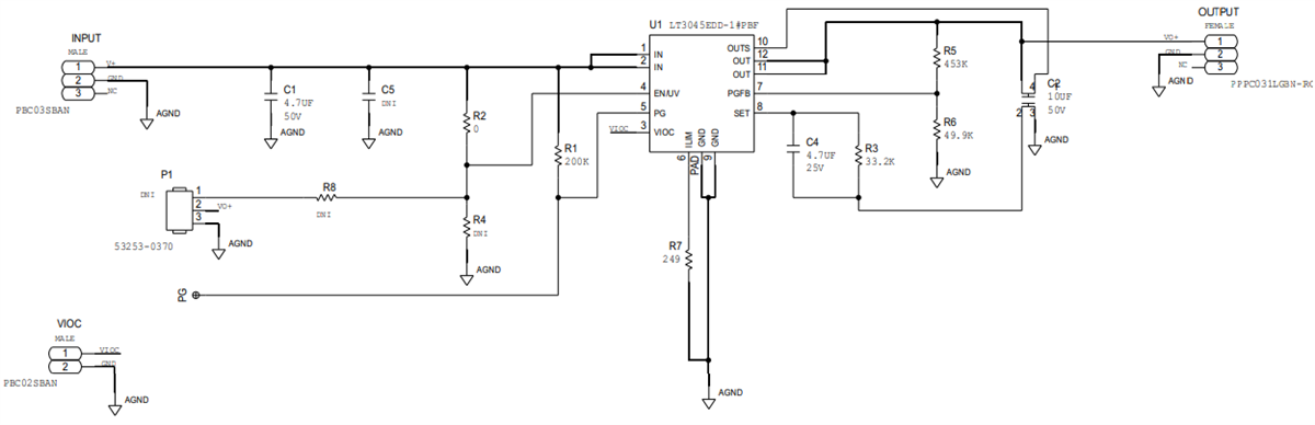 電路圖 - Analog Devices Inc. SCP-LT3045-1-EVALZ評估板