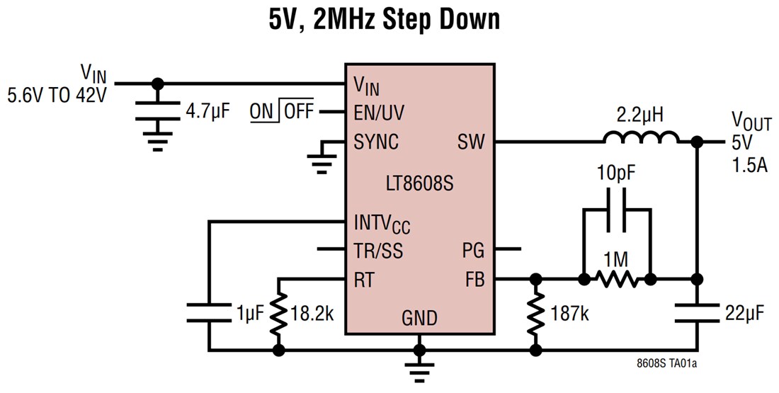 Block Diagram - Analog Devices Inc. LT8608S Synchronous Step-Down Regulators