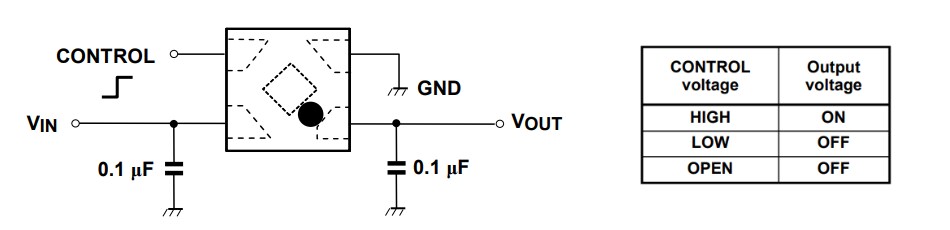 Application Circuit Diagram - Toshiba TCR2LN 200mA Low Dropout Regulators