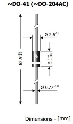 Mechanical Drawing - Diotec Semiconductor ZYx Zener Diodes