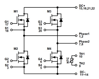 Schematic - onsemi NXH0x0F120MNF1 SiC MOSFETs