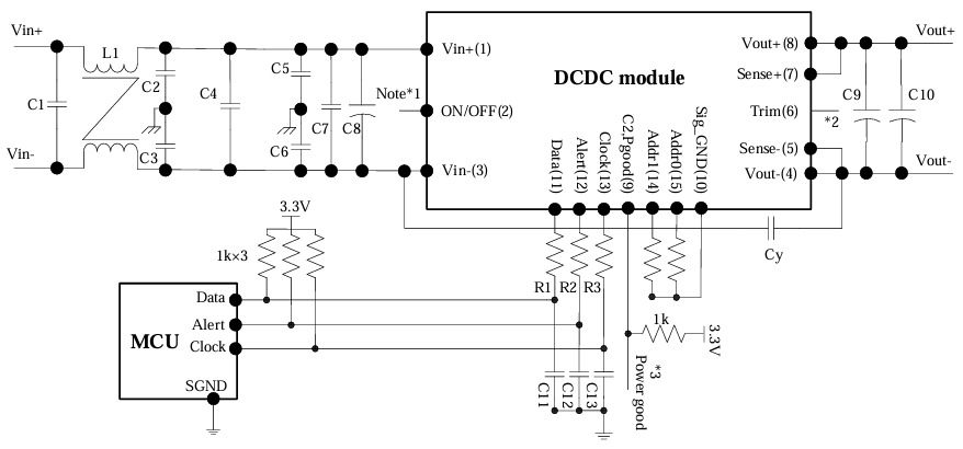 Schematic - Delta Electronics Q48SK Quarter Brick DC/DC Converters