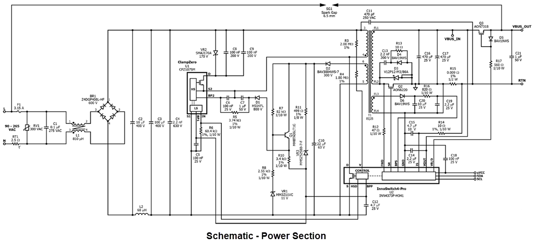 Schematic - Power Integrations RDK-942 Reference Design Kit
