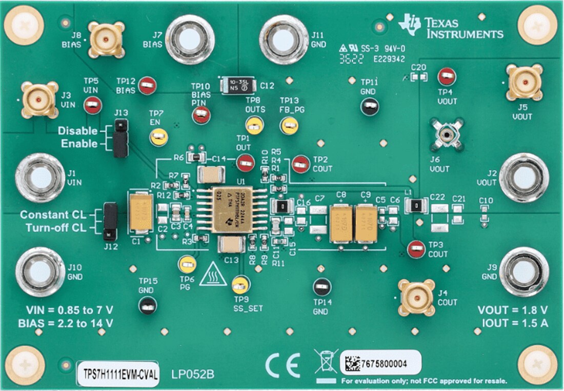 Mechanical Drawing - Texas Instruments TPS7H1111EVM-CVAL Regulator Evaluation Module