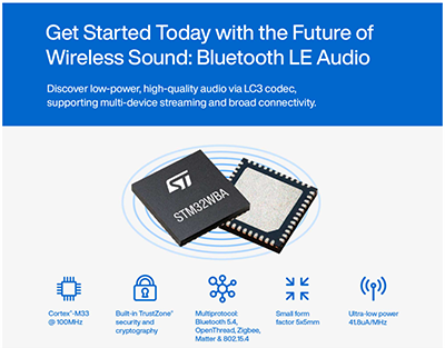 STMicroelectronics STM32WBA5多重通訊協定無線MCU