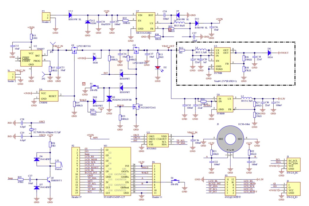 Schematic - M5Stack K130 M5Dial