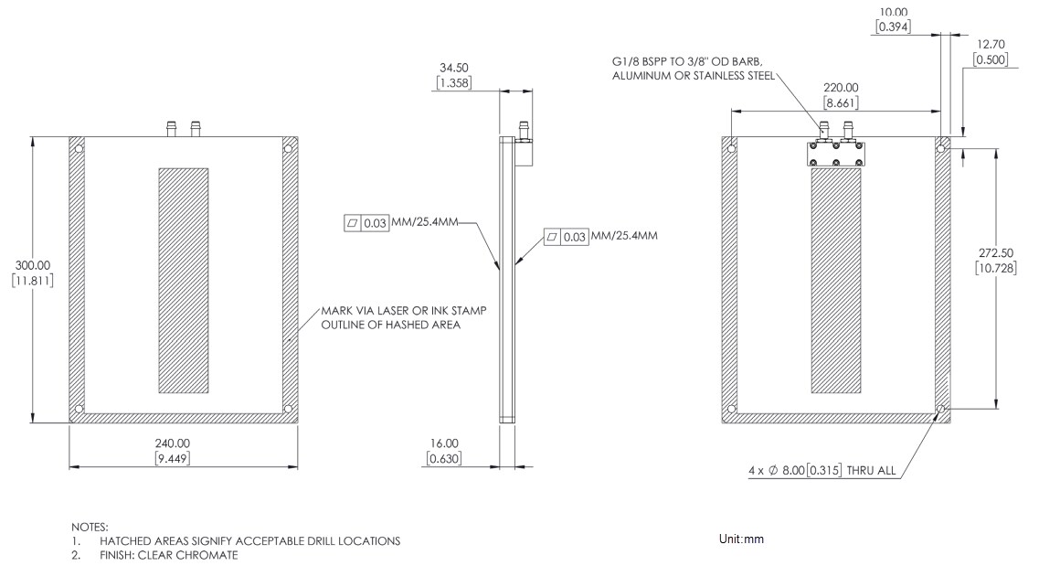Application Circuit Diagram - Wakefield Thermal 131097 Vacuum-Brazed Liquid Cold Plate