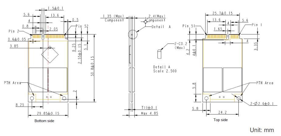 Mechanical Drawing - Apacer Technology Inc. ST250-300 Serial ATA Flash Drives