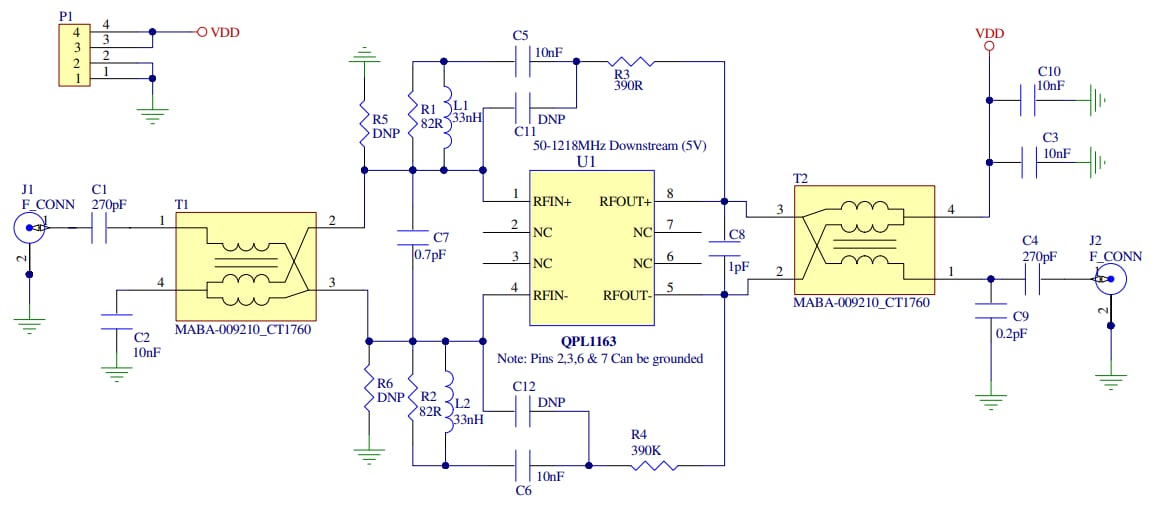 Schematic - Qorvo QPL1163EVB Evaluation Boards