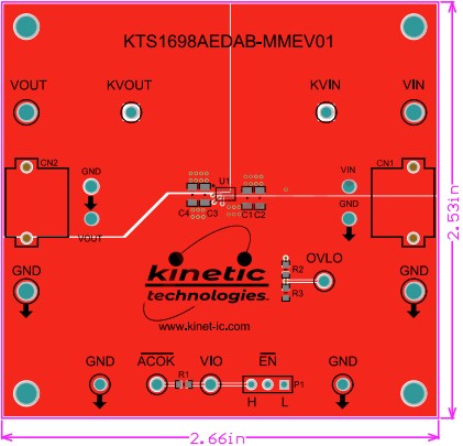 Mechanical Drawing - Kinetic Technologies KTS1698 Evaluation Kit