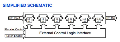 Schematic - Mini-Circuits ZX76 Digital Step Attenuators