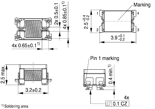 EPCOS / TDK ADL32VHC 同軸供電 (PoC) 電感器