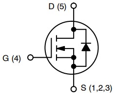 Schematic - onsemi NTMFWS1D5N08X Single N-Channel MOSFET