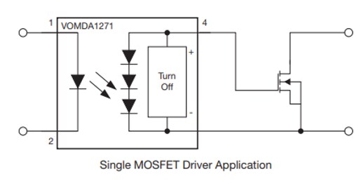 Application Circuit Diagram - Vishay Optically Isolated MOSFET Drivers
