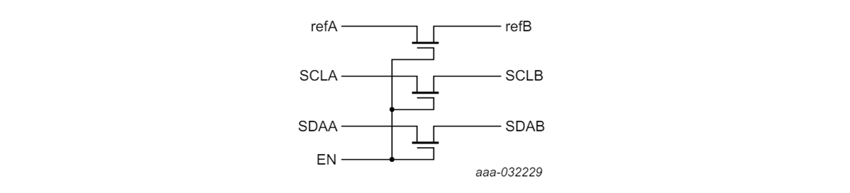 Application Circuit Diagram - Nexperia NCA9306 Bidirectional Level Translators