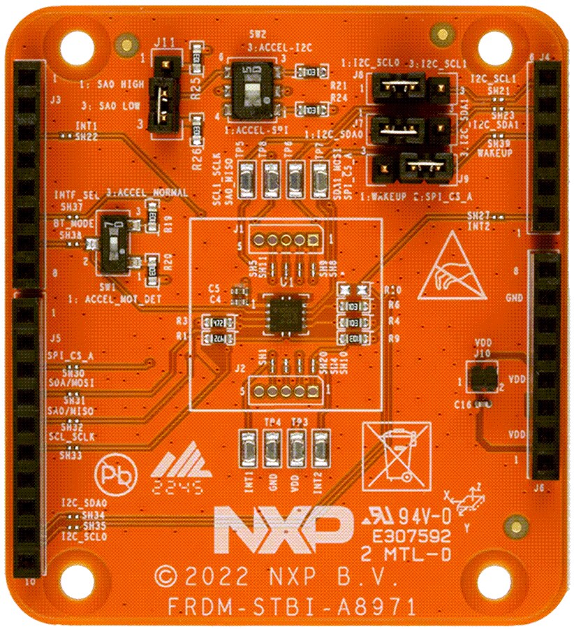 Mechanical Drawing - NXP Semiconductors FXLS8971 Sensor ToolBox Development Boards