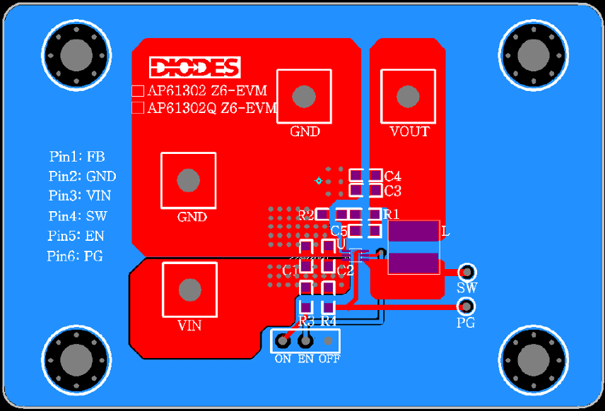 Diodes Incorporated AP61302Q Evaluation Board
