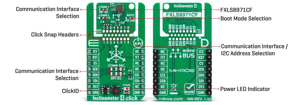 Mikroe MIKROE-6259 Inclinometer 4 Click