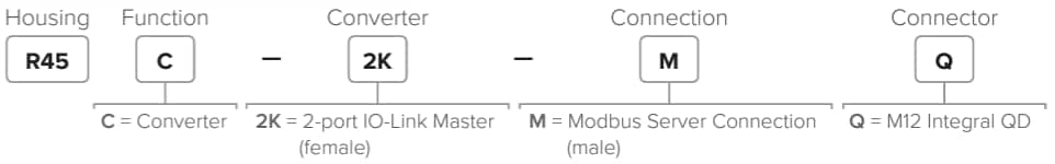Banner Engineering R45C-2K-MQ 2-Port IO-Link Master/Modbus Converter