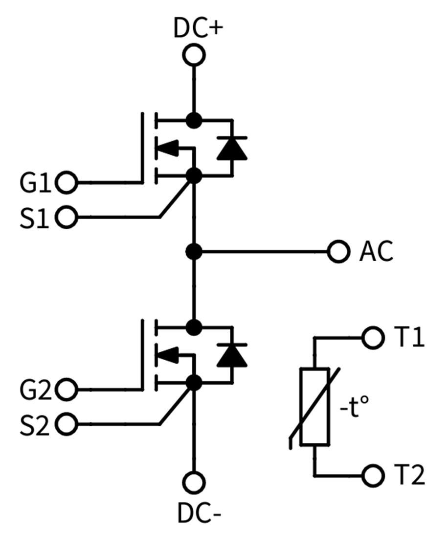應用電路圖 - Wolfspeed 2300V碳化矽功率模組