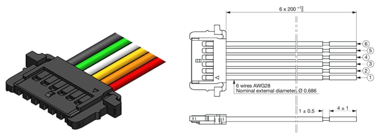 Mechanical Drawing - Vishay RAIK060 Rotational Absolute Inductive Kit Encoders
