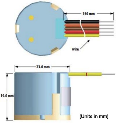 Mechanical Drawing - Broadcom AEAT-901B Incremental Magnetic Encoders