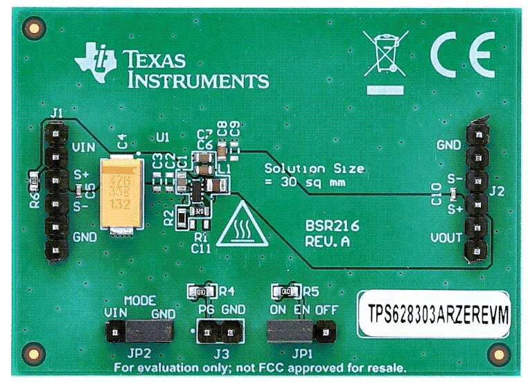Texas Instruments TPS62830xRZEREVM Evaluation Modules
