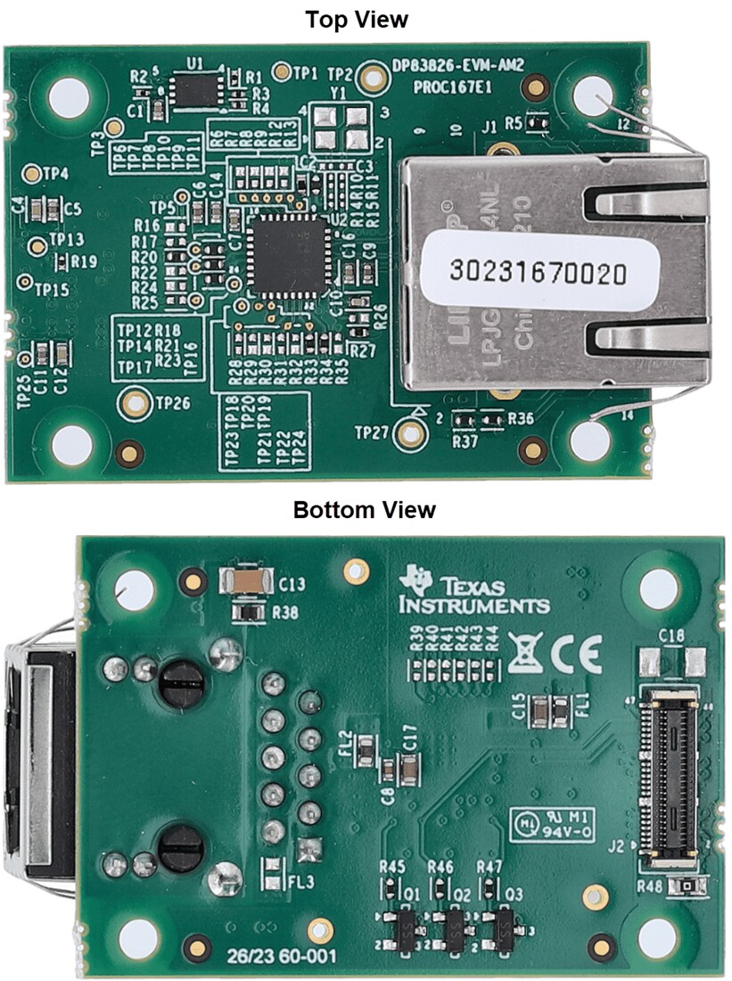 機械製圖 - Texas Instruments DP83826-EVM-AM2評估模組 (EVM)