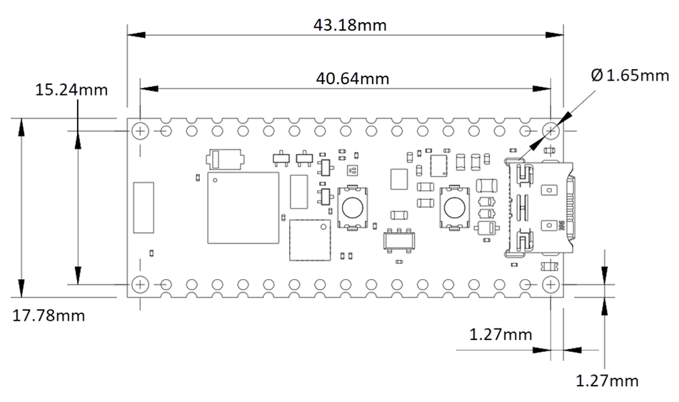 機械製圖 - Arduino ABX00112 Nano Matter開發板