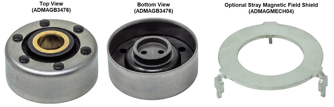 Mechanical Drawing - Analog Devices Inc. ADMAGB3476 Magnet & ADMAGMECH04 Magnetic Shield