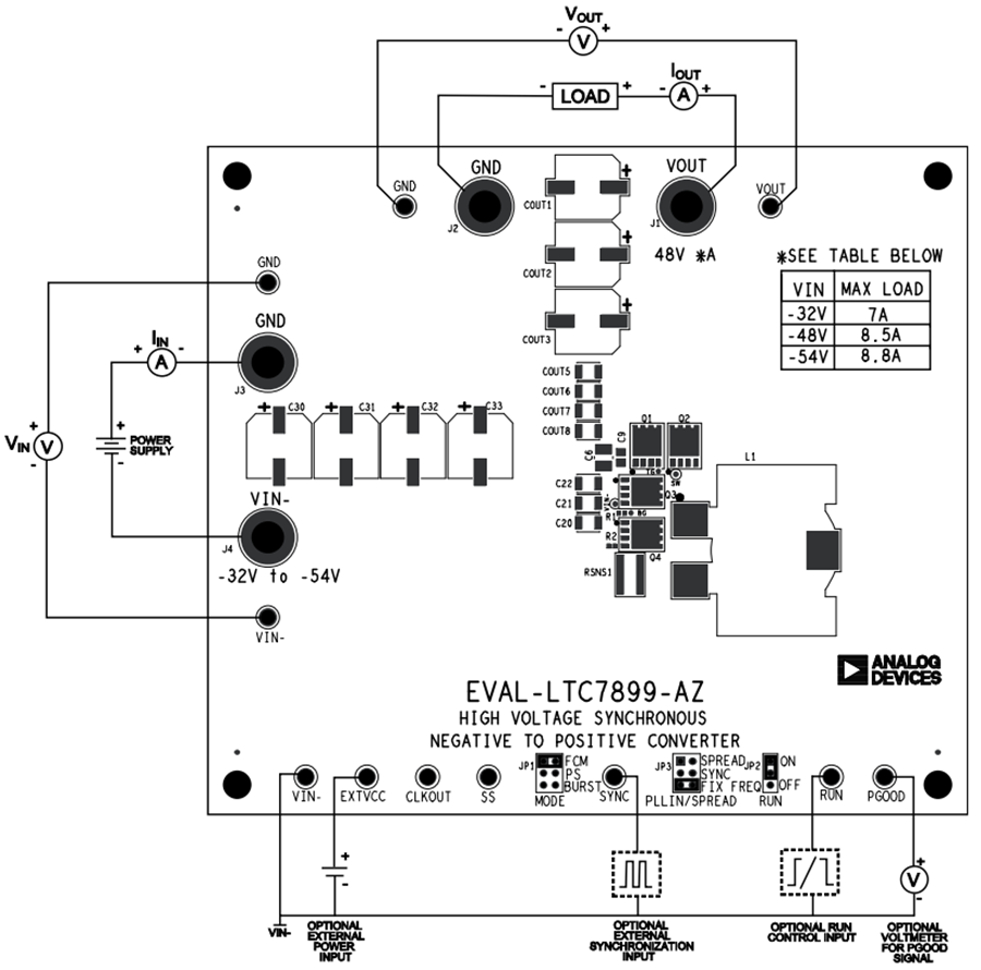電路圖 - Analog Devices Inc. EVAL-LTC7899-AZ評估板