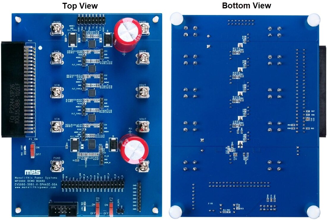 Mechanical Drawing - Monolithic Power Systems (MPS) EV5990-5991-V-5PHASE-00A Evaluation Board