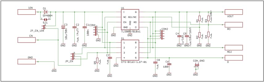 Schematic - Infineon Technologies TLS805B1SJ/TLS810B1EJ Demonstration Boards