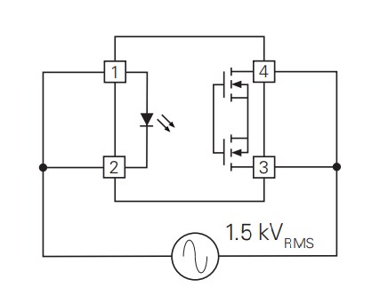 Application Circuit Diagram - IXYS CPC1056N  75mA Normally Open Relays